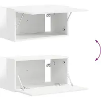 vidaXL Tv-meubelset 2 st Hoogglans wit Bewerkt hout