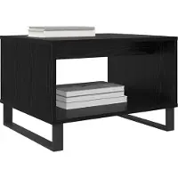 vidaXL Salontafel Zwart eiken 60 x 50 x 40 cm Bewerkt hout