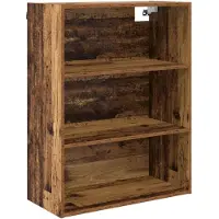 vidaXL Hoge kast, 2 stuks, gerecycled hout, 69,5 x 32,5 x 180 cm, houtvezel
