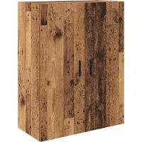 vidaXL Highboard 2 st Oud Hout 69,5 x 34 x 180 cm Bewerkt hout