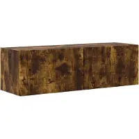 vidaXL TV Wandkast 98 x 31 x 29,5 cm Rook Eiken Bewerkt hout