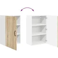 vidaXL Wandkast LUCCA Sonoma Eiken 50 x 31 x 80 cm Bewerkt hout