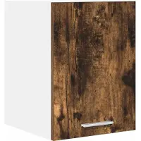 vidaXL Hangkast Gerookte Eik en Wit 30 x 31 x 40 cm Bewerkt hout