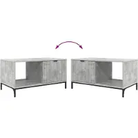 vidaXL Salontafel Beton Grijs 90 x 49 x 46 cm Bewerkt hout