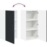 vidaXL Wandkast PORTO Zwart 40 x 31 x 80 cm Bewerkt hout