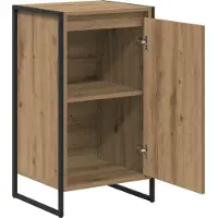 vidaXL Dressoir, handgemaakt, eikenhoutlook, 43 x 36 x 75,5 cm, houtvezel