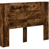 vidaXL Hoofdeinde Kast met LED Gerookte Eik Bewerkt hout