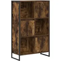 vidaXL Boekenkast 68 x 30 x 108.5 cm Bewerkt hout Rook Eik