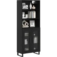 vidaXL Highboard 2 st Zwart Eiken 69,5 x 34 x 180 cm