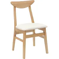 vidaXL Eetstoelen 2 st Massief Rubberhout Naturel 42 x 47.5 x 81 cm