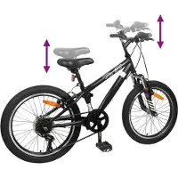 vidaXL Mountainbike 24 Inch 6-Snelheid voor 8-12 jaar oud Zwart
