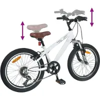 vidaXL Mountainbike 24 Inch 6-Snelheid voor 8-12 jaar oud Wit