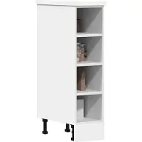 vidaXL Onderkast Riga 20x44,5x81,5 cm bewerkt hout wit