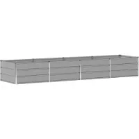 vidaXL Plantenbak Lichtgrijs 320 x 80 x 45 cm Staal