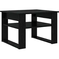 vidaXL Salontafel Zwart Eiken 64 x 54 x 44 cm Bewerkt hout