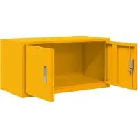 vidaXL Opbergkast Mosterdgeel 80 x 40 x 40 cm Staal