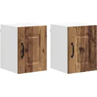 vidaXL Vaatwasserpaneel Kalmar 2 pcs Oudhout Bewerkt hout