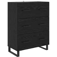 vidaXL Highboard 2 st Zwart Eiken 69,5 x 34 x 180 cm