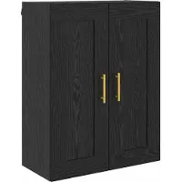vidaXL Wandkast Zwart Eiken 69,5 x 34 x 90 cm Bewerkt hout