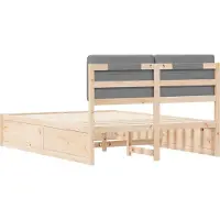 vidaXL Bedframe met Gevoerde Hoofdbord Lichtgrijs 160 x 200 cm