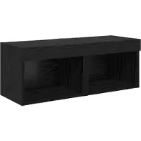 vidaXL TV Wandmeubels 8 st Zwart Eiken Bewerkt hout
