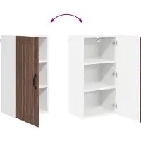 vidaXL Wandkast LUCCA Bruin eiken 40 x 31 x 80 cm Bewerkt hout