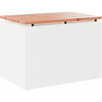 vidaXL Tuinbank Wit Staal