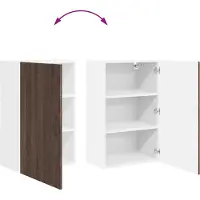 vidaXL Wandkast PORTO Bruin Eiken 50 x 31 x 80 cm Bewerkt hout