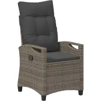 vidaXL Tuinstoel 2 st Grijs en Donkergrijs Staal en Polyester