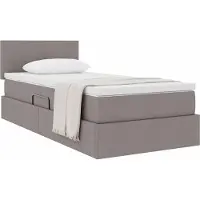 vidaXL Opbergbed met matras met hoofdeinde Taupe 90 x 190 cm fluweel