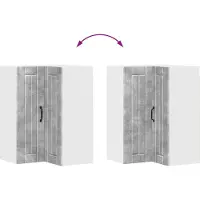 vidaXL Wandhoekkast LUCCA Betongrijs 57 x 57 x 80 cm Bewerkt hout