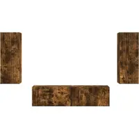 vidaXL Tv-meubelset 2 st Rook Eiken Bewerkt hout
