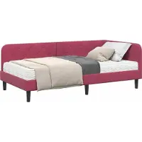 vidaXL Hoek Bed Frame Wijnrood 90 x 190 cm Fluweel