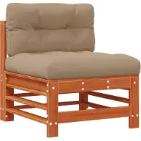 vidaXL Tuin loungeset, 8-delig, donkerbruin, massief grenenhout