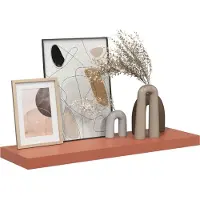 vidaXL Wandplank Muurmontage Rood 90 x 23,5 x 3,8 cm Bewerkt hout