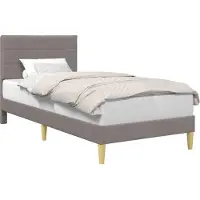 vidaXL Bedframe met hoofdeinde Taupe 80 x 200 cm Stof