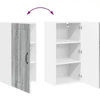 vidaXL Wandkast PORTO Grijs Sonoma 40 x 31 x 80 cm Bewerkt hout