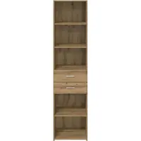 vidaXL Highboard Artisan Eiken 45 x 42,5 x 185 cm Bewerkt hout