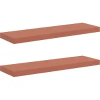 vidaXL Wandplank 2 st Rood 90 x 23,5 x 3,8 cm Bewerkt hout