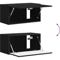 vidaXL Tv-meubelset 6 st Zwart Bewerkt hout