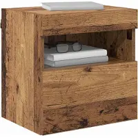 vidaXL TV Wandkasten 2 pcs Oud Hout Bewerkt hout