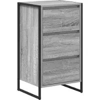 vidaXL Dressoir Grijs Sonoma 42 x 36 x 75,5 cm Bewerkt hout