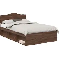 vidaXL Bedframe Bruin Eiken 120 x 200 cm Massief grenenhout