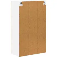 vidaXL Wandglas Kasten LUCCA Artisanaal eiken 60 x 31 x 100 cm