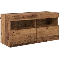 vidaXL TV Wandkast 80 x 30 x 40 cm Oud Hout Bewerkt hout
