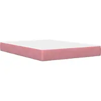 vidaXL Bedframe met matras met hoofdeinde Roze 140 x 200 cm Fluweel