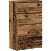 vidaXL Dressoir 60x35x98,5 cm spaanplaat oud hout