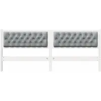 vidaXL Hoofdbord Anders Wit en lichtgrijs 200 cm Massief grenenhout