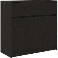 vidaXL - Dressoir - met - lade - 80x34x76 - cm - spaanplaat - zwart - eikenkleurig