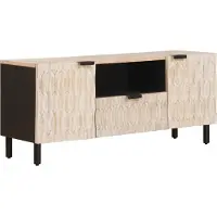 vidaXL TV Kast Witte Was Afwerking 105 x 33 x 46 cm Massief Mango Hout
